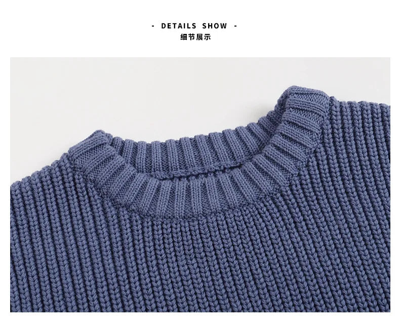 Suéteres de bebé Otoño Invierno niños niñas de manga larga suéter de punto de Color puro bebé niños niñas suéter suéteres ropa