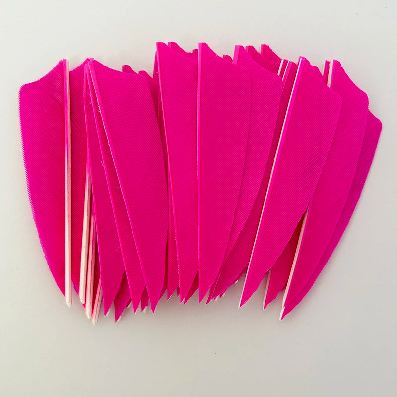 50 Plumas de Pavo de 3 Pulgadas para Flechas, Plumas de Corte Escudo para Arquería, Accesorios para Arco y Flecha