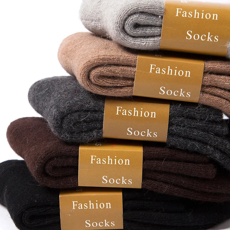 2025 nuevos calcetines cálidos súper gruesos de invierno, calcetines de lana para hombres y mujeres, calcetines sólidos, calcetines de lana Merino contra la nieve fría, calcetines Terry