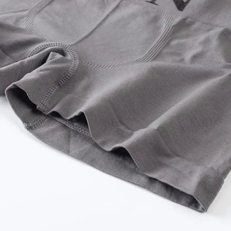 Calzoncillos tipo bóxer para hombre, ropa interior transpirable de alta elasticidad, pantalones cortos elásticos de algodón suave, bragas cómodas de color liso, 5 uds.