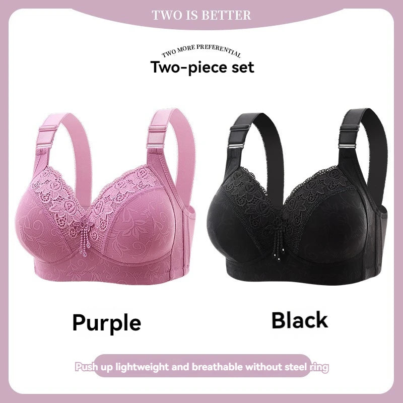 Sujetadores de encaje para mujer, Bralette con perspectiva ultrafina, sujetador con escote en V profundo, lencería Sexy, Tops de talla grande, ropa interior para mamá, sujetador activo