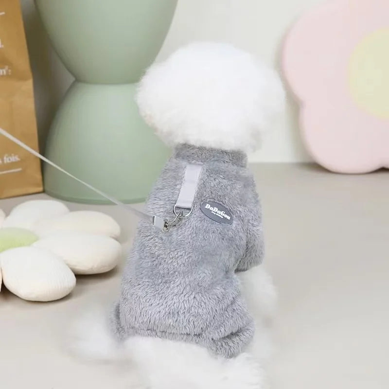Mono térmico de lana para perros, pijamas cálidos para cachorros y gatitos, ropa de dormir para Chihuahua, caniche, mascotas pequeñas, ropa suave y cómoda para mascotas