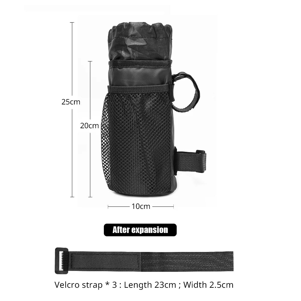 NEWBOLER-bolsa para bicicleta, portabotellas de agua para ciclismo, bolsa para hervidor aislado para bicicleta de montaña, bolsa para manillar de montar, accesorios para bicicleta