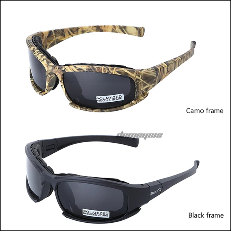 Gafas de Sol Fotocromáticas, Gafas Tácticas Polarizadas con 4 Lentes, Gafas de Airsoft, Gafas de Tiro, Gafas de Motociclismo, Gafas de Senderismo al Aire Libre