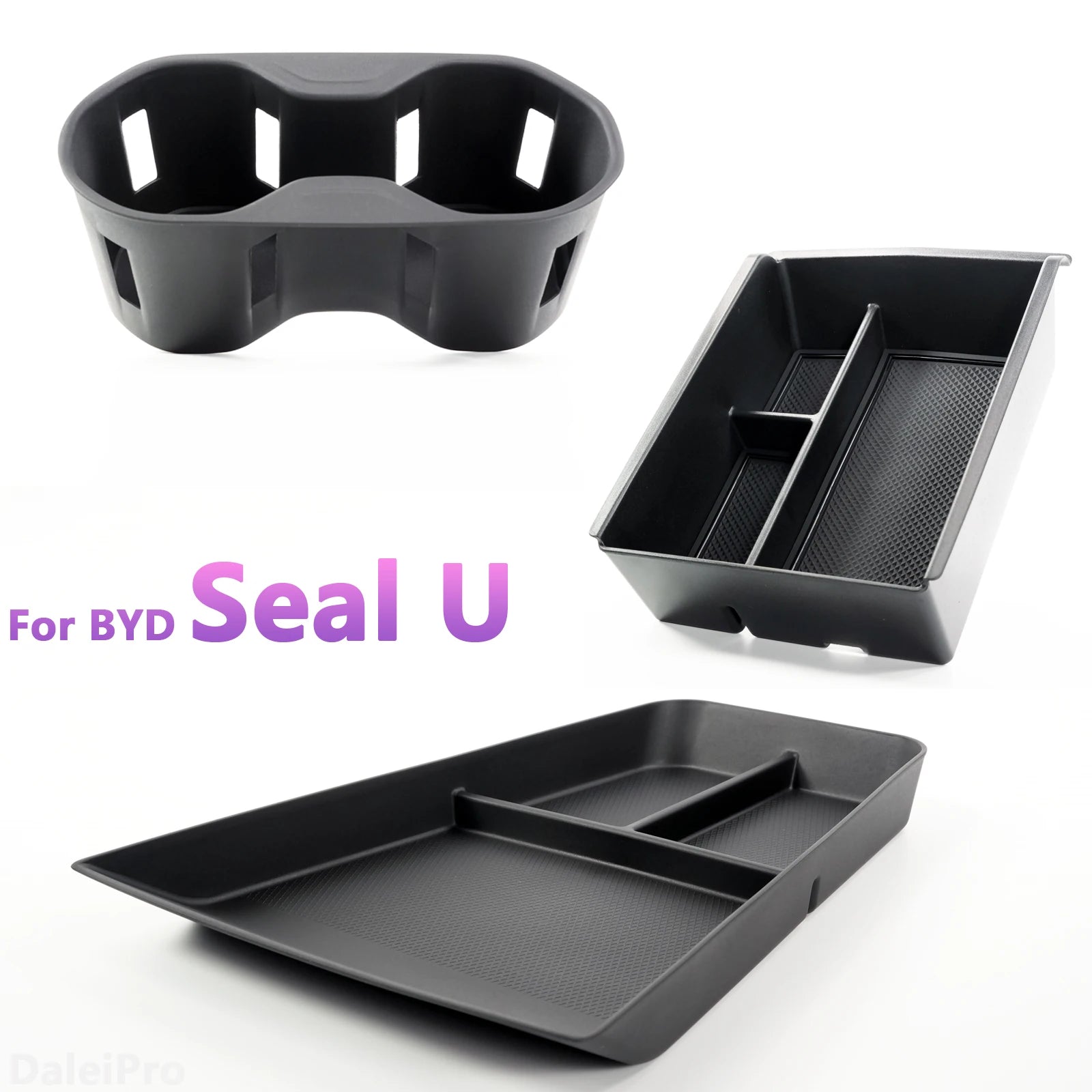 Para BYD Seal U 2023 2024 2025 caja de almacenamiento con reposabrazos consola central portavasos caja de almacenamiento en capas accesorios para Song Plus DM-i