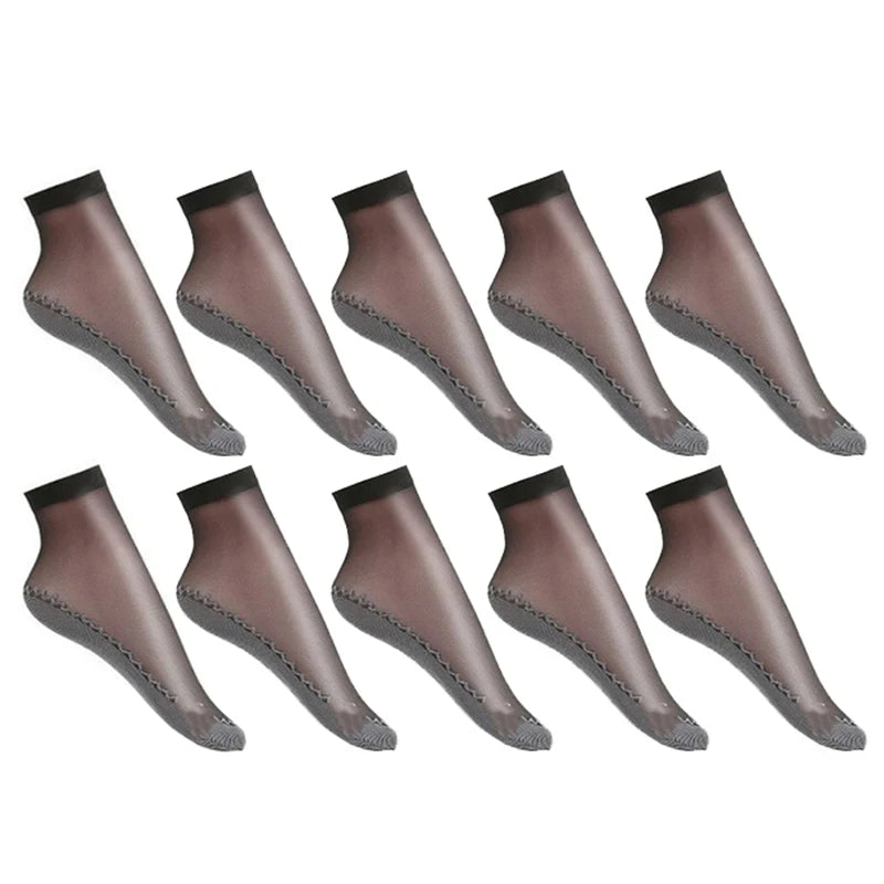 Calcetines transpirables ultrafinos para mujer, medias suaves, informales, ligeras, transparentes, para primavera y verano, 10 pares，calcetines dedos，calcetin mujer，calcetines dedos separados para mujer