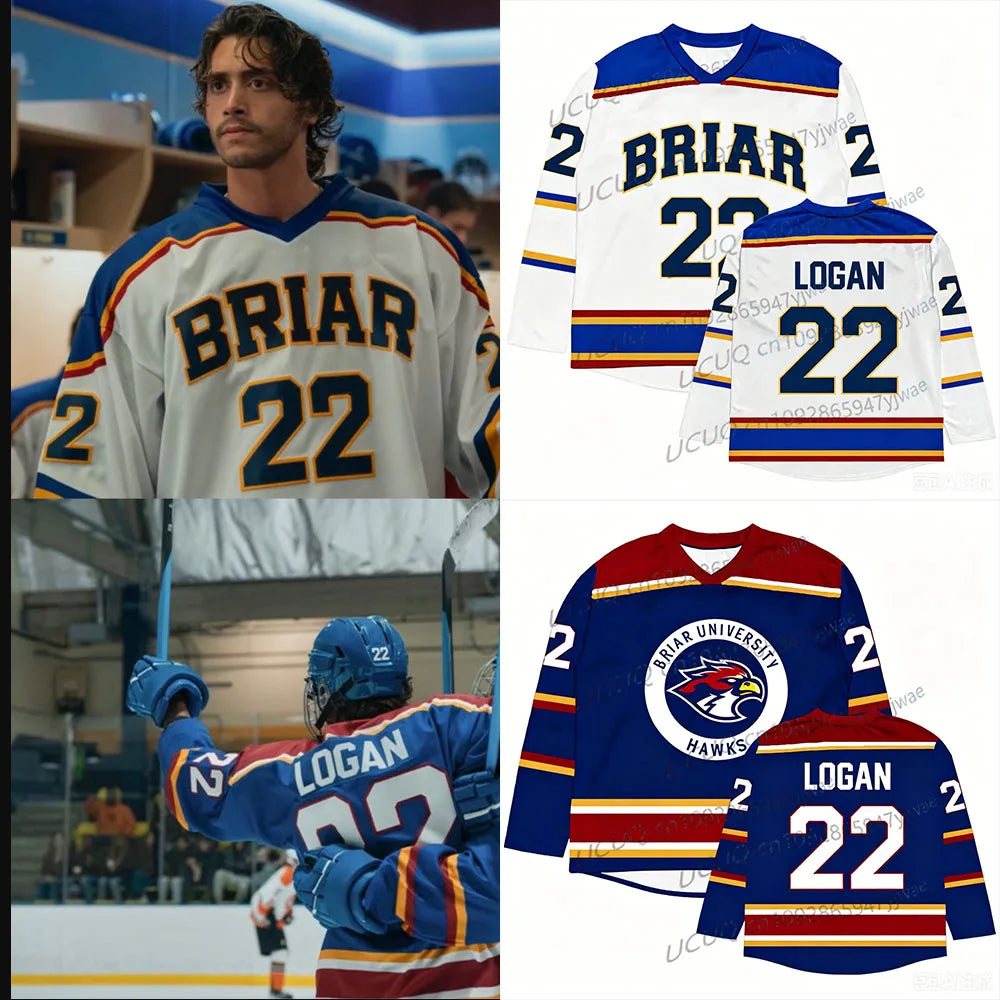 Camiseta de hockey de la Universidad Briar de la serie de TV Off Campus 2026, camiseta unisex de Graham Logan, Di Laurentis, Tucker, camiseta de playa