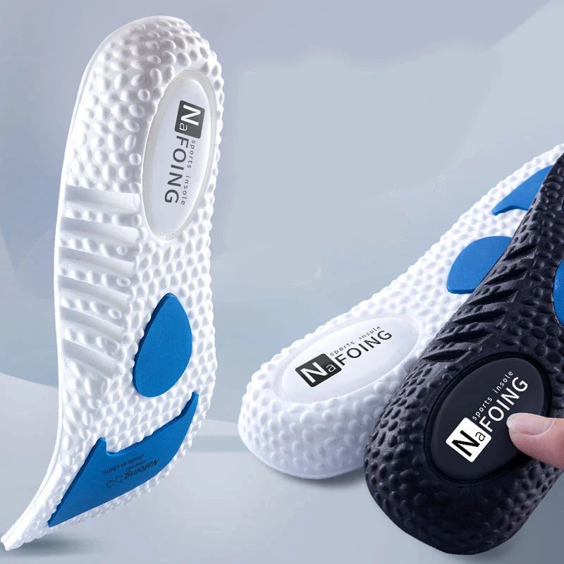 Plantillas deportivas transpirables con amortiguación y absorción de impactos para zapatos, plantillas para correr, para hombres y mujeres, almohadillas de masaje y cuidado para pies