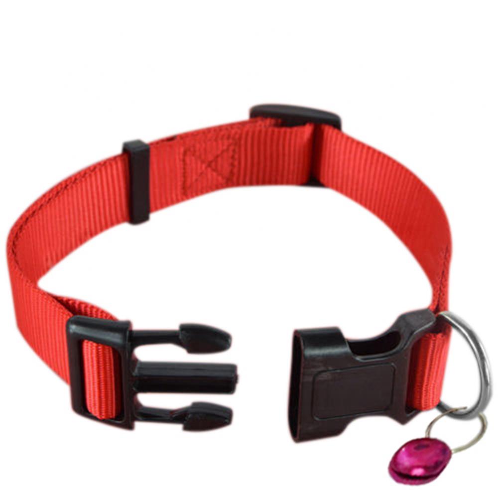 Collar ajustable de nailon de seguridad para perros, cachorros, gatos y mascotas, hebilla de liberación rápida separable, suministros para perros