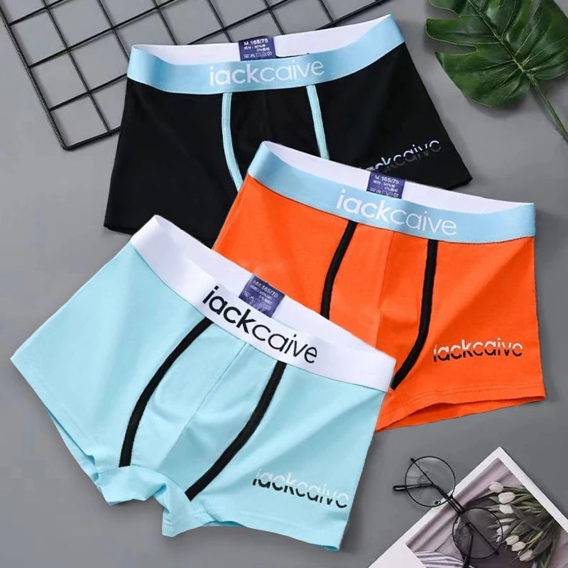 3 uds bragas masculinas ropa interior de algodón para hombres Boxers transpirables Boxer para hombre calzoncillos estampados pantalones cortos cómodos ropa interior para hombres M-3XL