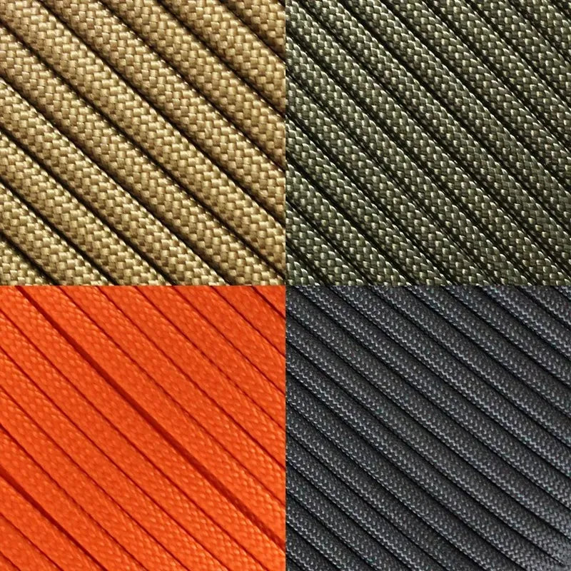 Cuerda Paracord de 7 núcleos 550, 5 15 30 M de diámetro, cordón de 4mm para acampar al aire libre, cordón de supervivencia, paracaídas, accesorios para tienda de senderismo