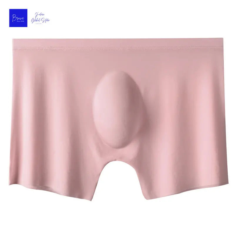 1 unidad de Boxers para hombre, pantalones cortos de seda helada, bragas para hombre, ropa interior Sexy sin costuras, calzoncillos para hombre, bragas transpirables antibacterianas para hombre