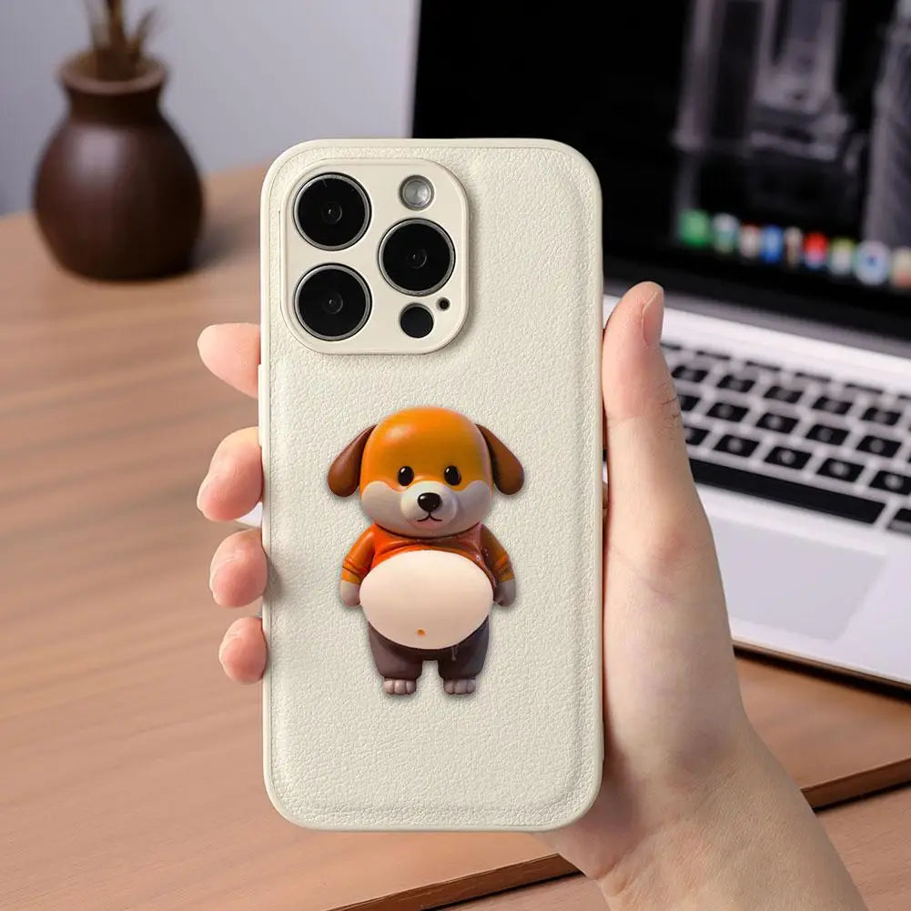 Pegatina 3D de silicona con diseño de Shiba Inu para puerta de coche, protector de parachoques, juguete decorativo y divertido para la carrocería del coche.
