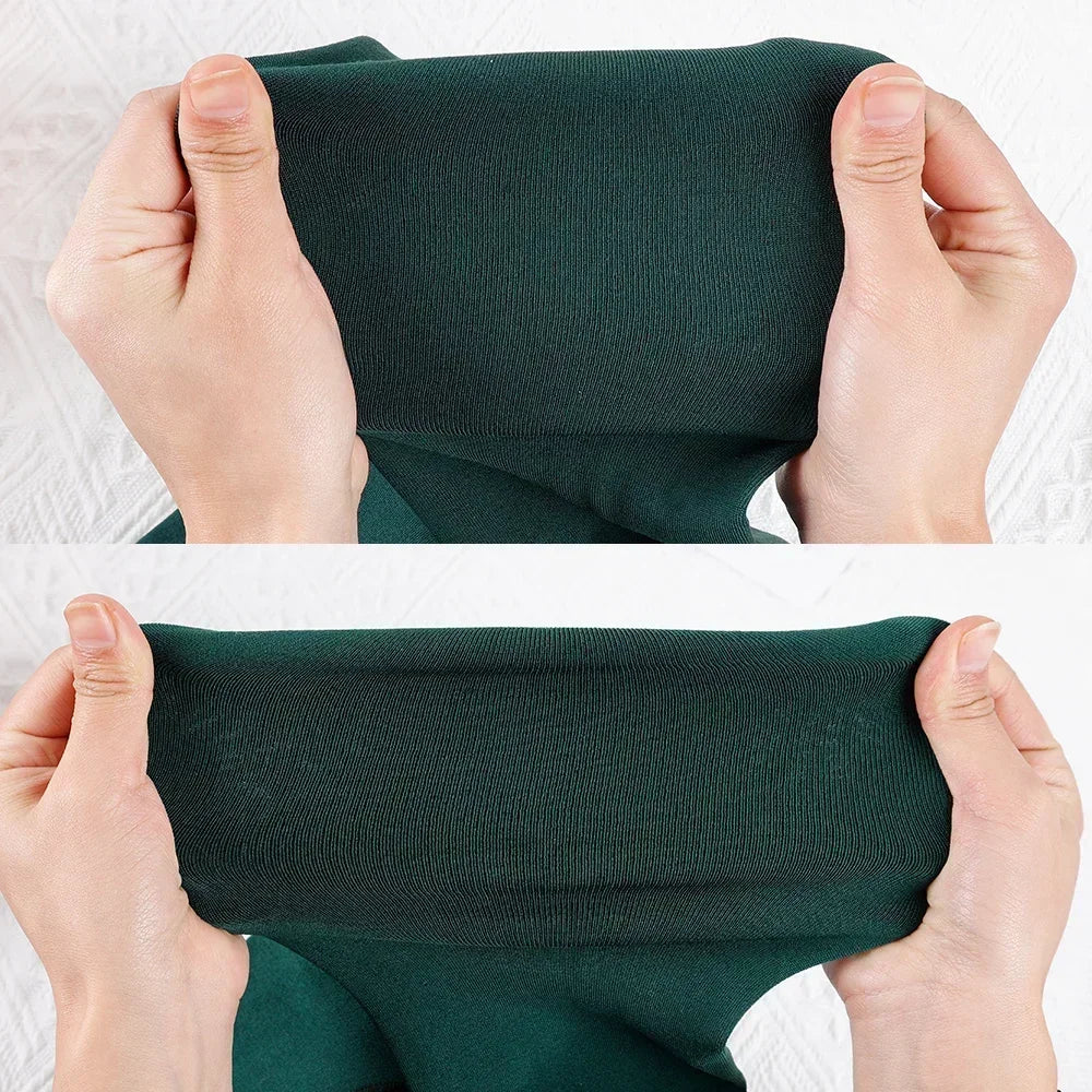 Medias térmicas de invierno para mujer, pantimedias de terciopelo transparente con forro polar, mallas gruesas y cálidas con capa interior de felpa
