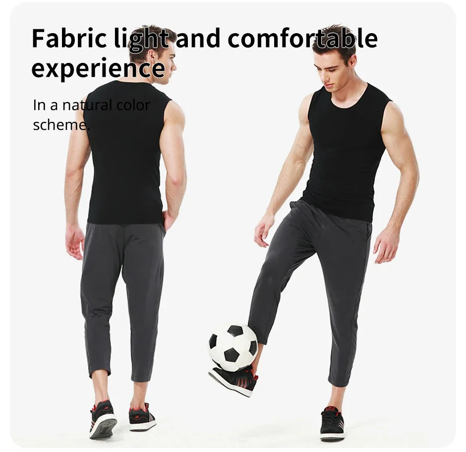 Chaleco ajustado de algodón sin mangas para hombre, 1/3 piezas, con Color de fondo, para ejercicio cómodo y fitness, camiseta sin mangas con