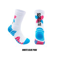 Calcetines deportivos profesionales para hombre, medias de tubo alto, con fondo grueso, absorbente de golpes, contraste de Color, Elite, 1 par