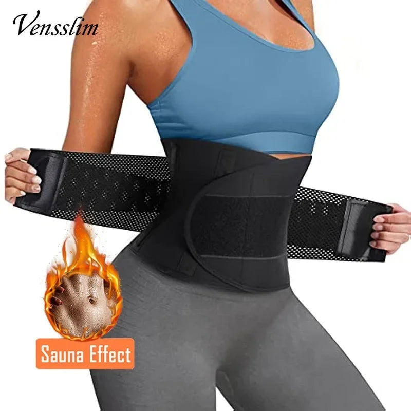 Vensslim mujeres Sauna sudor Abdomen recortador cinturón cintura entrenador adelgazante cuerpo Shaper corsé entrenamiento vientre delgado quemador de grasa fajas