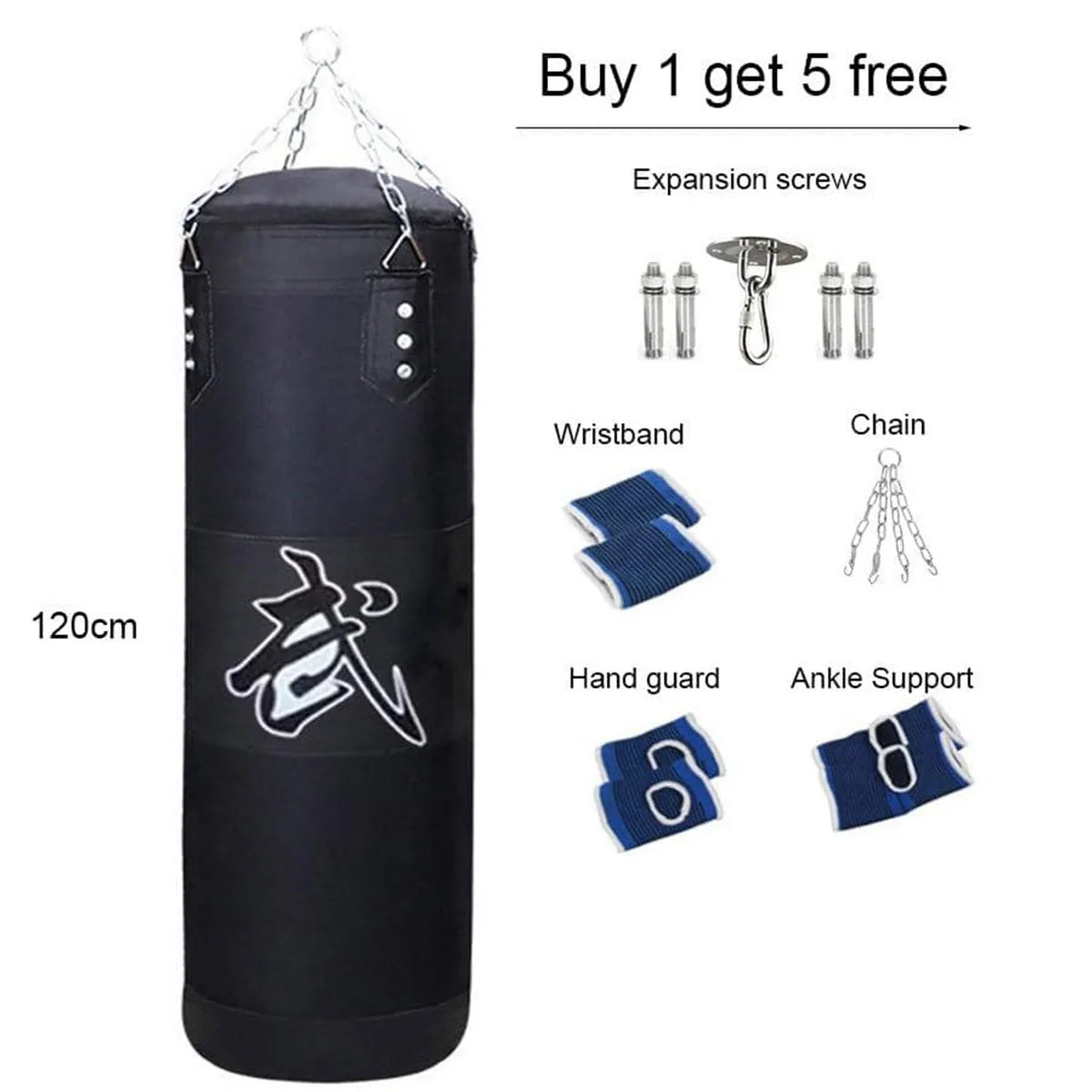 Juego de saco de boxeo pesado con gancho de techo, cadena de acero colgante, bolsa pesada para adultos, Muay Thai, MMA, Taekwondo, entrenamiento de gimnasio en casa