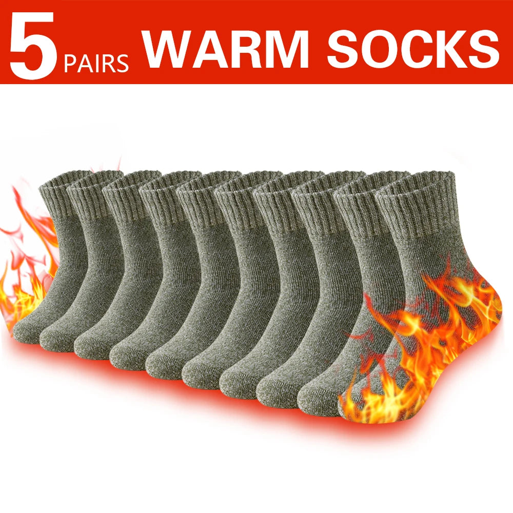 3 pares de calcetines gruesos de invierno para hombre, calcetines largos para deportes al aire libre, calcetines de nieve resistentes al frío a prueba de heladas para hombre, regalo 39-44