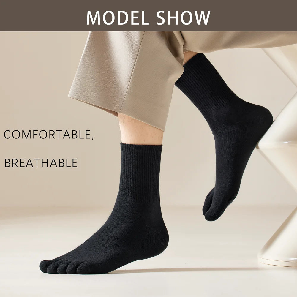 Gran oferta de calcetines de algodón para hombre, calcetines largos que absorben la humedad, Control de olores, diseño de punta sin costuras, para uso diario deportivo