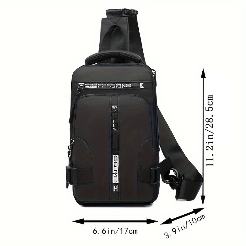 Mochila de montar para hombre, bolso de pecho para hombre, bolso de hombro informal para hombre, bolso cruzado ligero y de gran capacidad