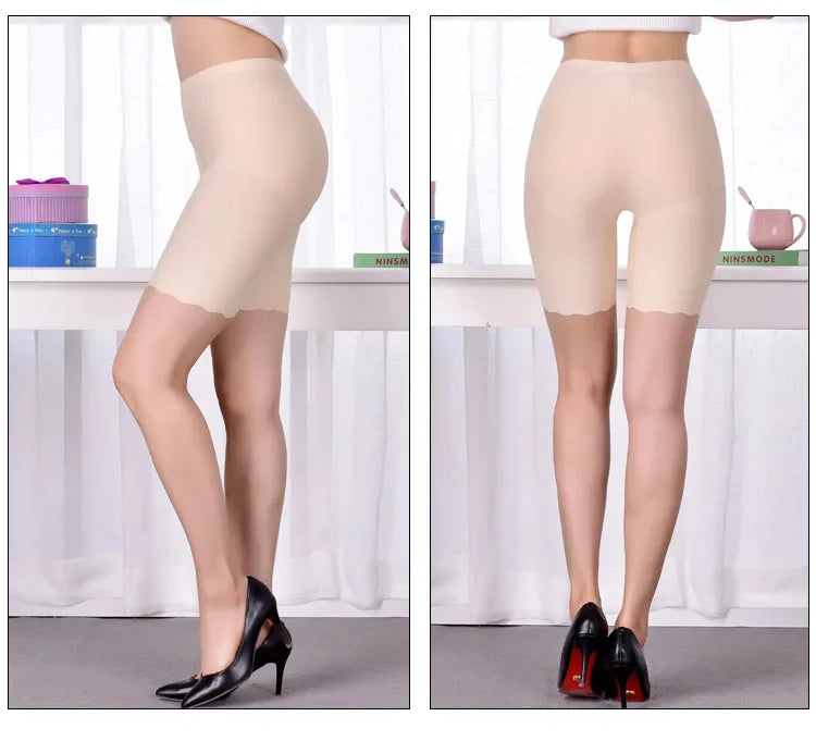 Pantalones cortos de seguridad sin costuras para mujer, Boxers de talla grande para verano, pantalón de protección antirozaduras debajo de la falda, bragas, ropa interior 3XL