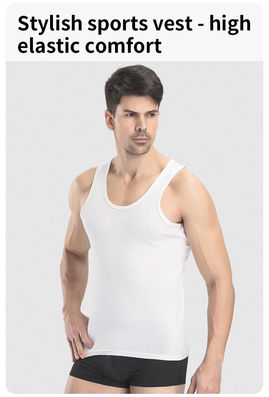 Chaleco fino de algodón para las cuatro estaciones de color sólido para hombre, sudadera informal y cómoda del Joker, chaleco ajustado para ejercicio físico