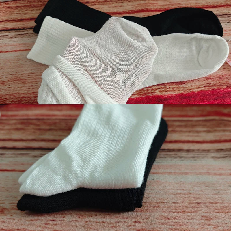 5/10/20 pares de calcetines de cuello redondo de color sólido neutro, calcetines deportivos transpirables y cómodos para primavera y verano, calcetines deportivos para todas las estaciones