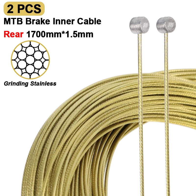 Cables de freno de palanca de cambios de bicicleta HEPPE, Cable de cambio de cambio delantero y trasero para bicicleta de montaña y carretera, juego de cables de acero inoxidable