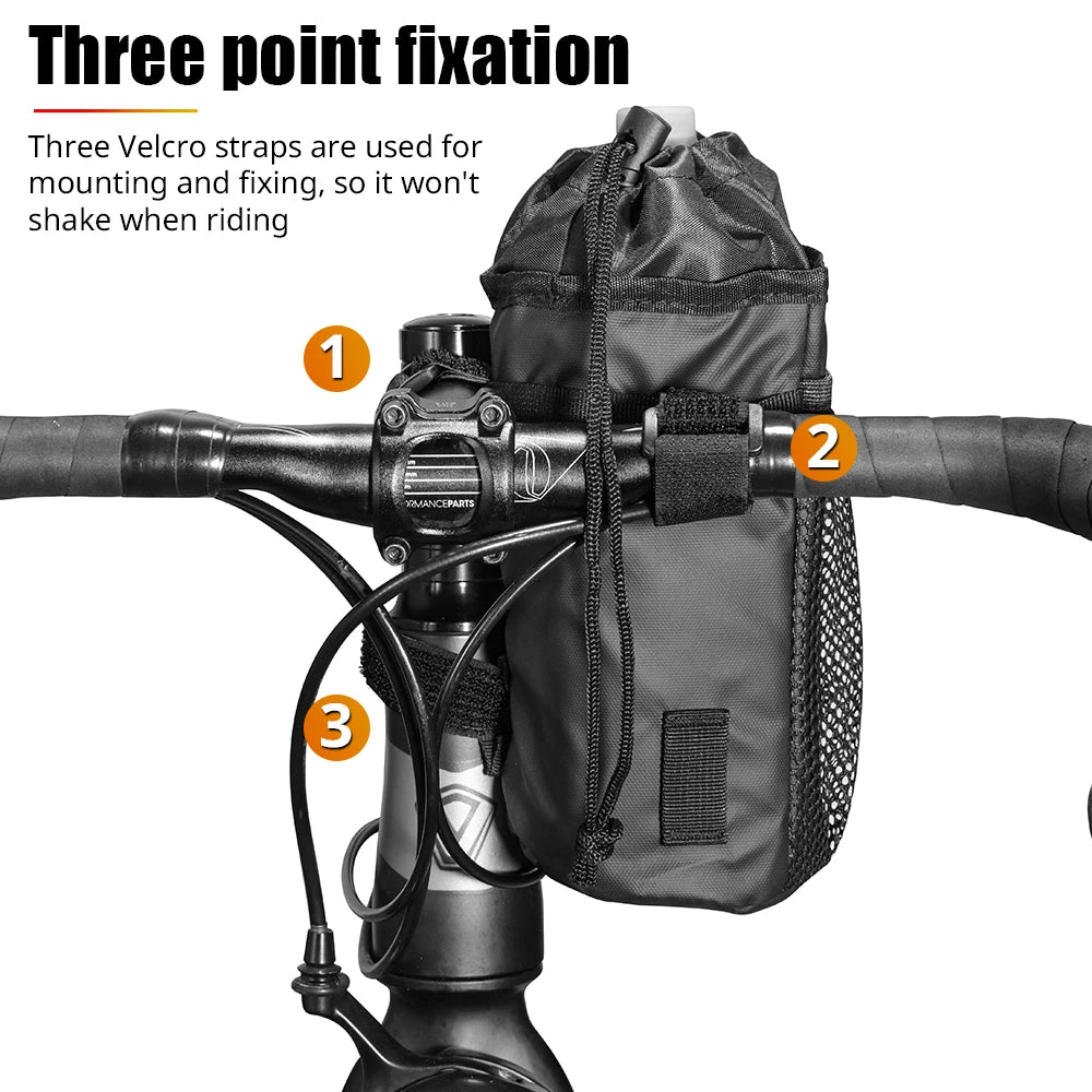 NEWBOLER-bolsa para bicicleta, portabotellas de agua para ciclismo, bolsa para hervidor aislado para bicicleta de montaña, bolsa para manillar de montar, accesorios para bicicleta