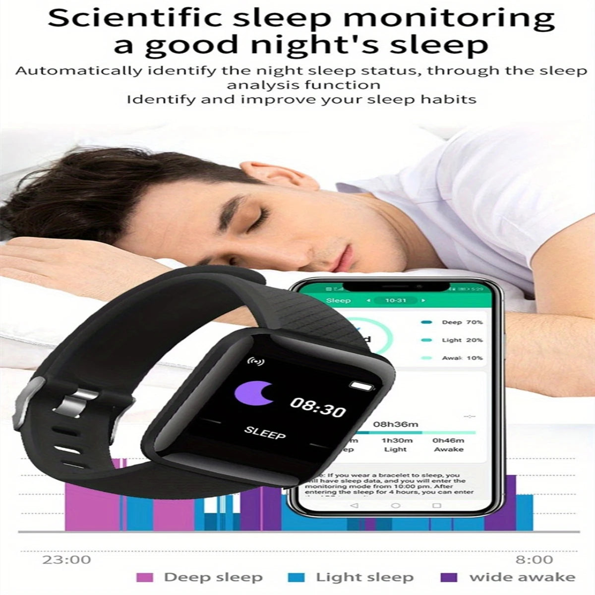 Reloj inteligente para hombre y mujer, pulsera con mensaje, Monitor de Fitness, regalo de cumpleaños, reloj electrónico para Android IOS