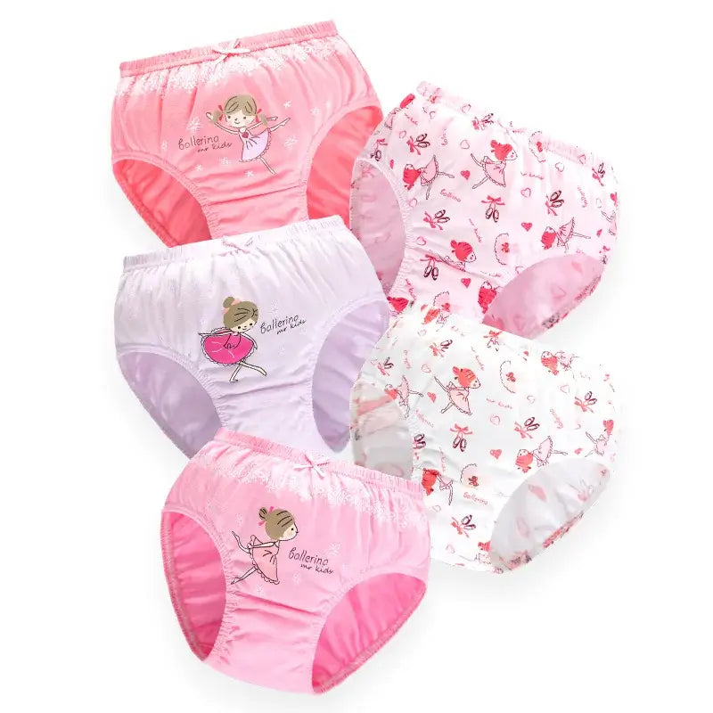 2/5/10 Uds bragas de algodón para niñas lindo gato unicornio Arco Iris varios patrones de dibujos animados calzoncillos para niñas ropa interior cómoda y suave para niños