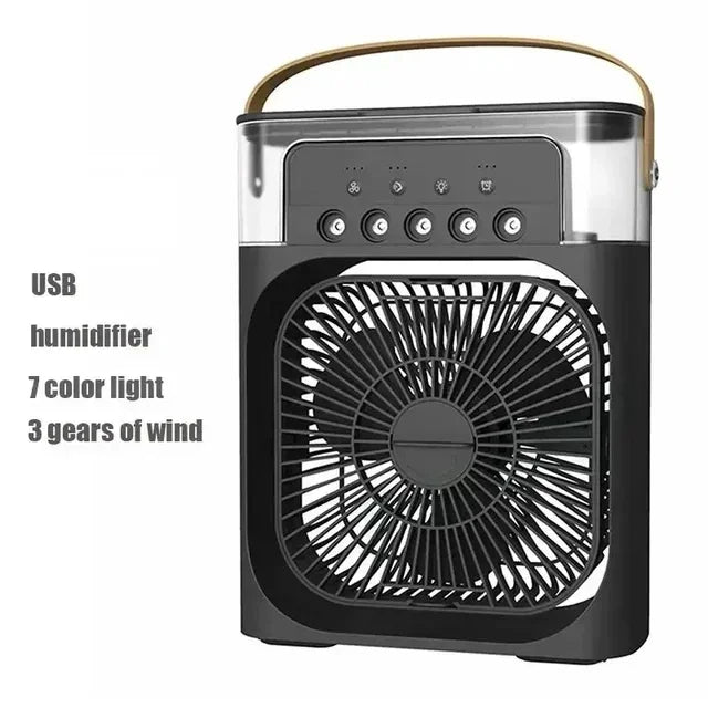 Nuevo ventilador 3 en 1, aire acondicionado, Mini enfriador de aire para el hogar, luz LED nocturna, humidificador portátil, ventilador de ajuste de aire, ventilador para oficina y hogar