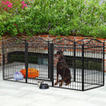 Parque infantil para perros, parque infantil de 8 paneles de 32 pulgadas de altura, valla de ejercicio para perros antioxidante plegable para interiores y exteriores, portátil