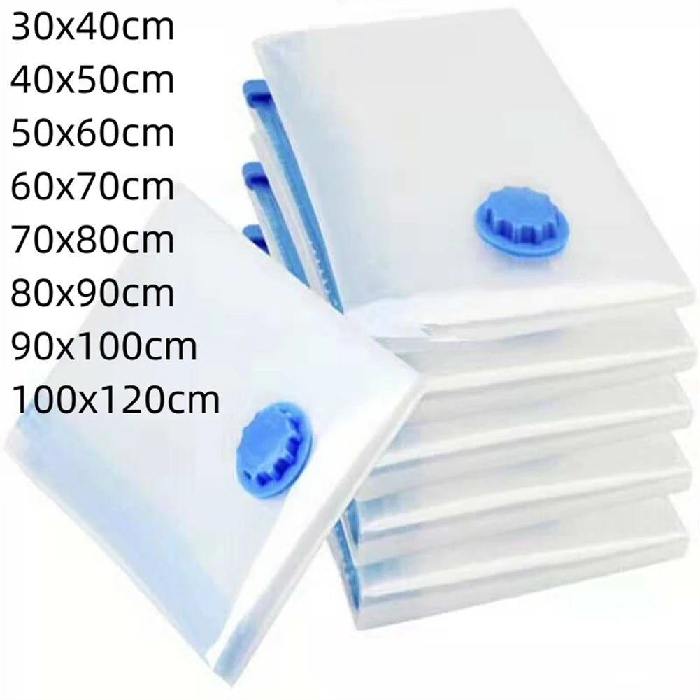 Bolsas de almacenamiento al vacío con válvula plegable comprimida, ahorro de espacio, almacenamiento de ropa de gran tamaño para toalla, manta de tela