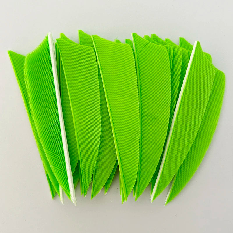 50 Plumas de Pavo de 3 Pulgadas para Flechas, Plumas de Corte Escudo para Arquería, Accesorios para Arco y Flecha