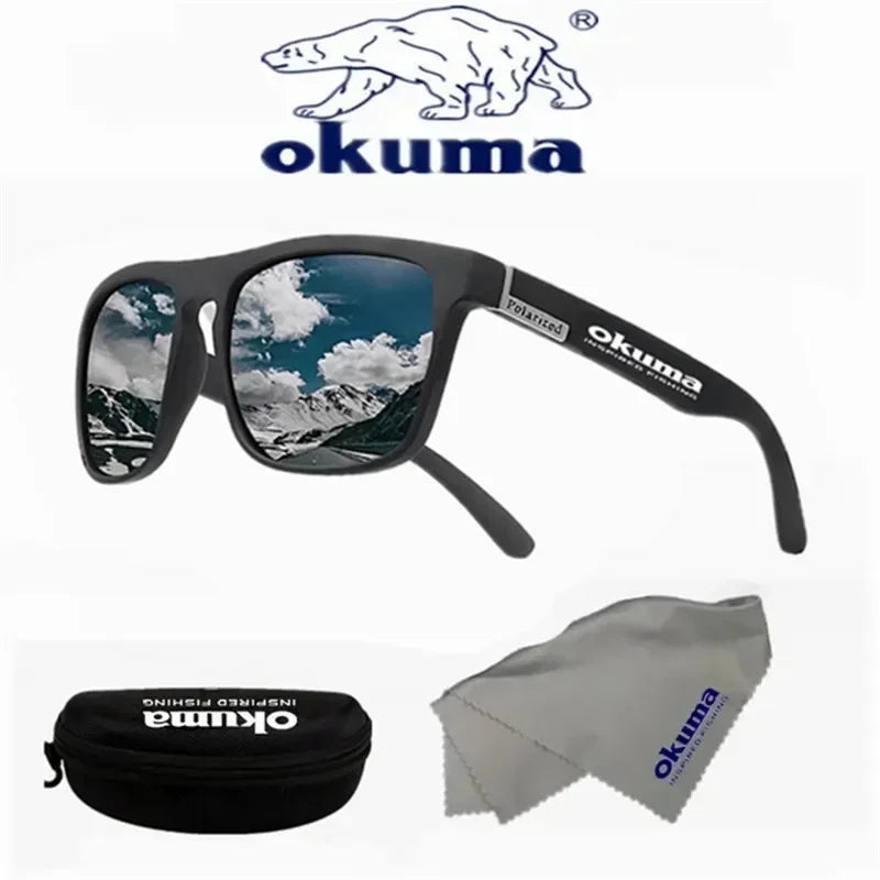 Okuma-gafas de sol polarizadas UV400 para hombre y mujer, lentes de sol al aire libre para caza, pesca, conducción de bicicletas, caja opcional