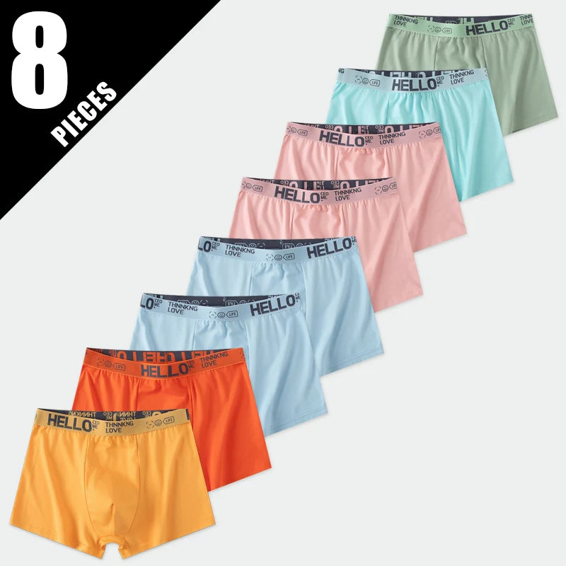Ropa interior para padres e hijos para hombres y adolescentes, pantalones cortos con estampado Simple y a la moda, pantalones cortos informales con cintura elástica Joker, 4/10 piezas