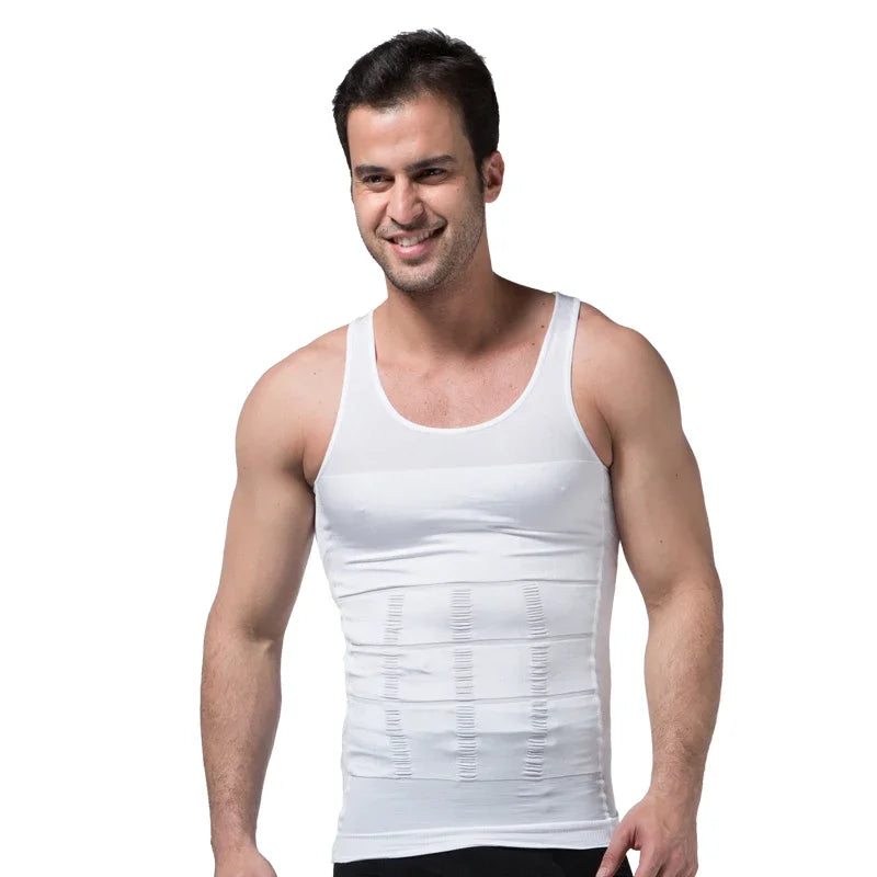 2/1 chaleco adelgazante para hombre, Body adelgazante, corsé de cintura adelgazante, chaleco adelgazante, ropa moldeadora adelgazante con recorte de barriga