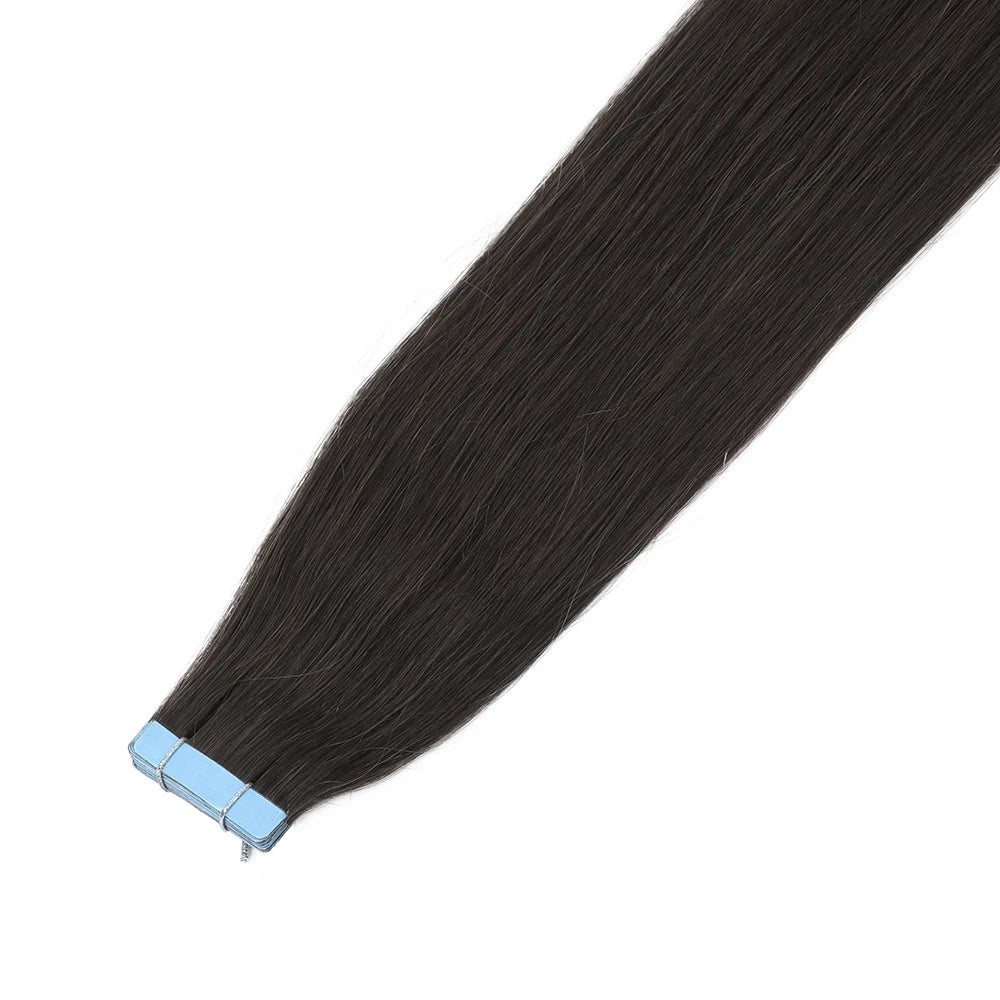 MRSHAIR cinta en extensiones de cabello cabello humano Rubio cinta sin costuras extensiones de cabello 4x0,8 cm trama de piel cinta de PU en el cabello 20 piezas 12 "-24"