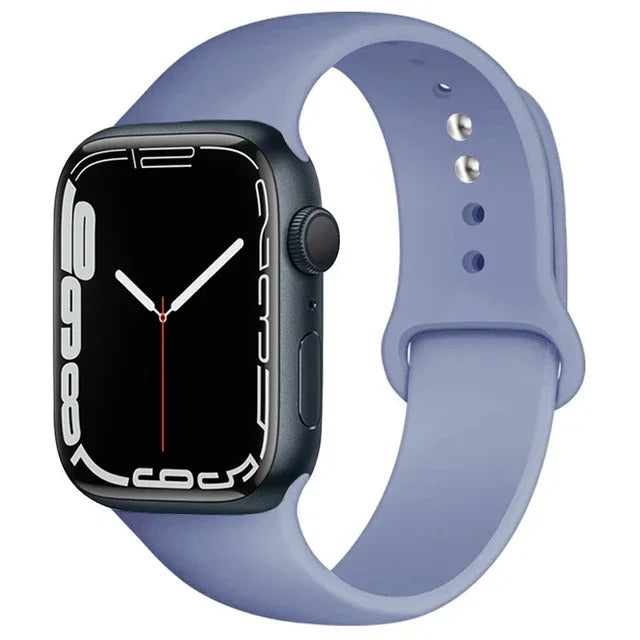 Correa de silicona para Apple Watch, 46mm, 44mm, 45mm, 40mm, 41mm, 42-38mm, 49mm, pulsera deportiva iwatch series 11 10 9 8 7 6 5 SE Ultra3