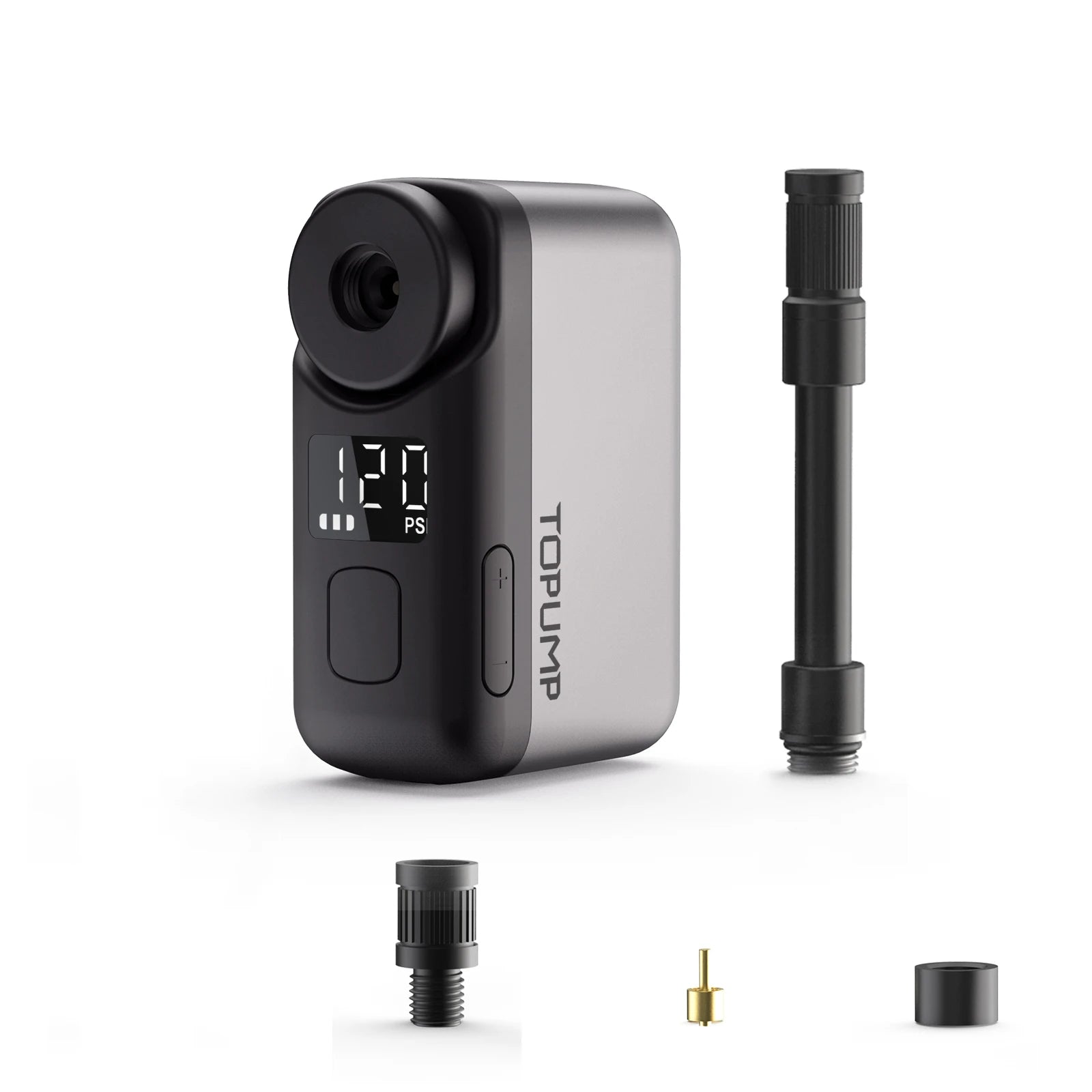 TOPUMP TB2 PRO Mini bomba eléctrica portátil para bicicleta Inflador de neumáticos inalámbrico 120PSI Max 450mAh batería con pantalla de carga rápida