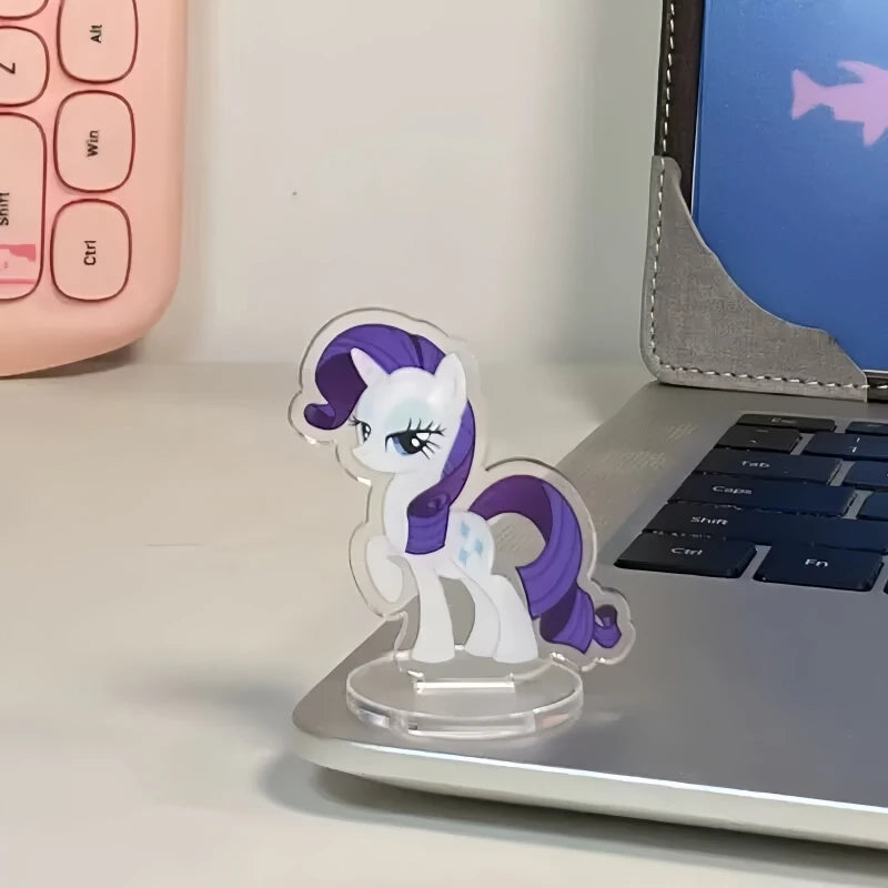 10 unids/set Anime princesa Luna Starlight Glimmer dibujos animados caballo acrílico adornos de escritorio decoración de escritorio 4-6CM de alto