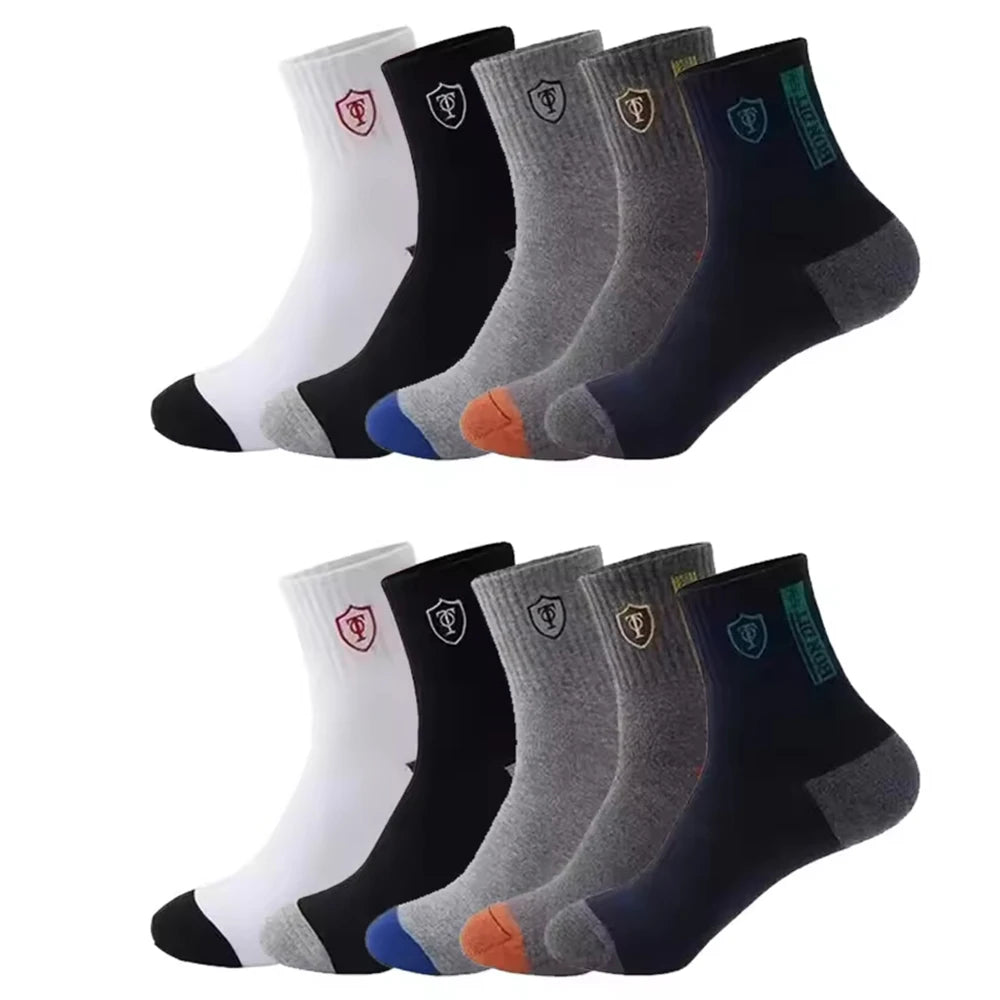 15/30 Pares de Calcetines Deportivos Transpirables de Algodón para Hombre, Calcetines de Fibra de Bambú Absorbentes de Sudor y Desodorantes, Calcetines de Negocios