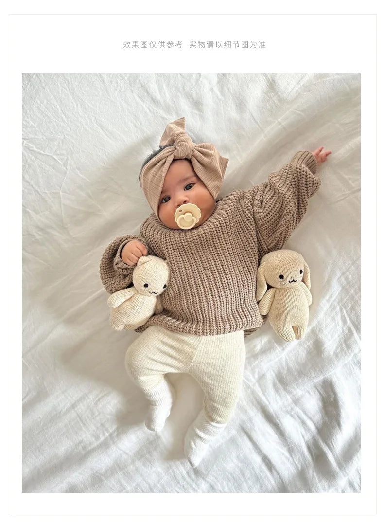 Suéteres de bebé Otoño Invierno niños niñas de manga larga suéter de punto de Color puro bebé niños niñas suéter suéteres ropa