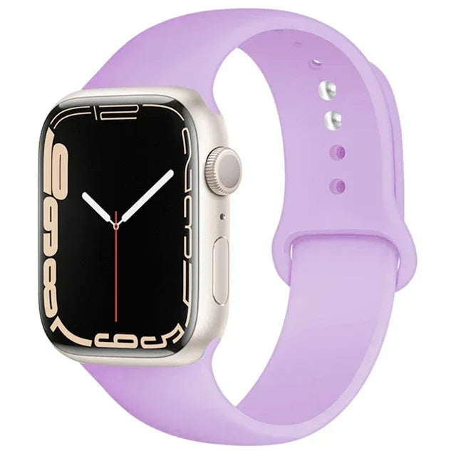 Correa de silicona para Apple Watch, 46mm, 44mm, 45mm, 40mm, 41mm, 42-38mm, 49mm, pulsera deportiva iwatch series 11 10 9 8 7 6 5 SE Ultra3