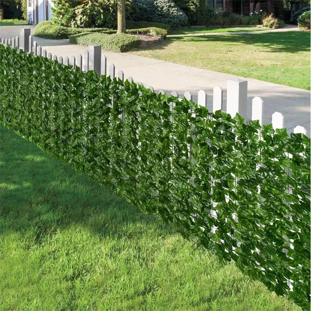 Paneles de valla de hojas verdes, seto de hiedra Artificial de 50x200cm, pantalla de valla de privacidad falsa para decoración del hogar, jardín al aire libre, balcón, 1x3m
