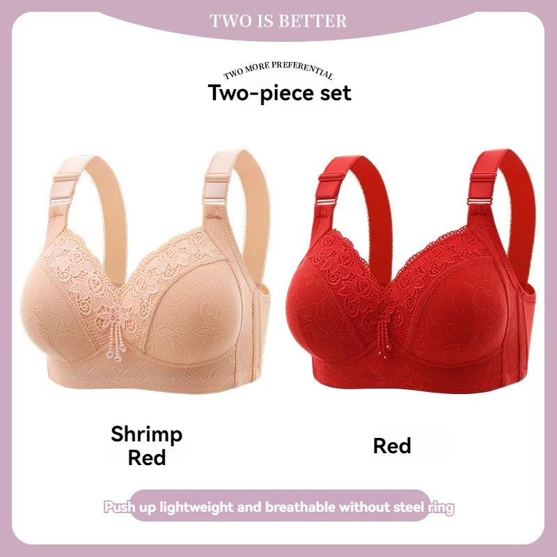 Sujetadores de encaje para mujer, Bralette con perspectiva ultrafina, sujetador con escote en V profundo, lencería Sexy, Tops de talla grande, ropa interior para mamá, sujetador activo