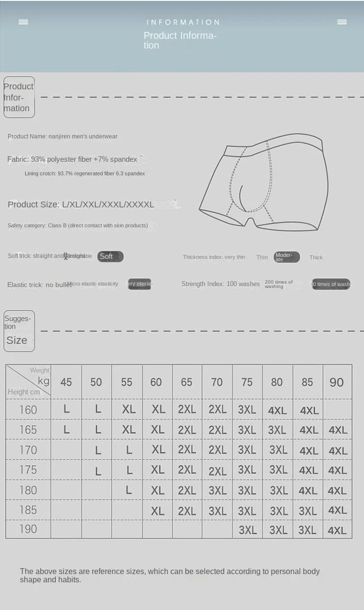 4 Uds Boxer Shorts ropa interior de seda de hielo para hombre calzoncillos masculinos transpirables bragas finas sexis lencería convexa en U lotes al por mayor L-6XL