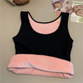 Ropa interior térmica de invierno para mujer, Top sin costuras, camisa de terciopelo, chaleco sin mangas, camiseta interior cálida para mujer, lencería Sexy de Color sólido